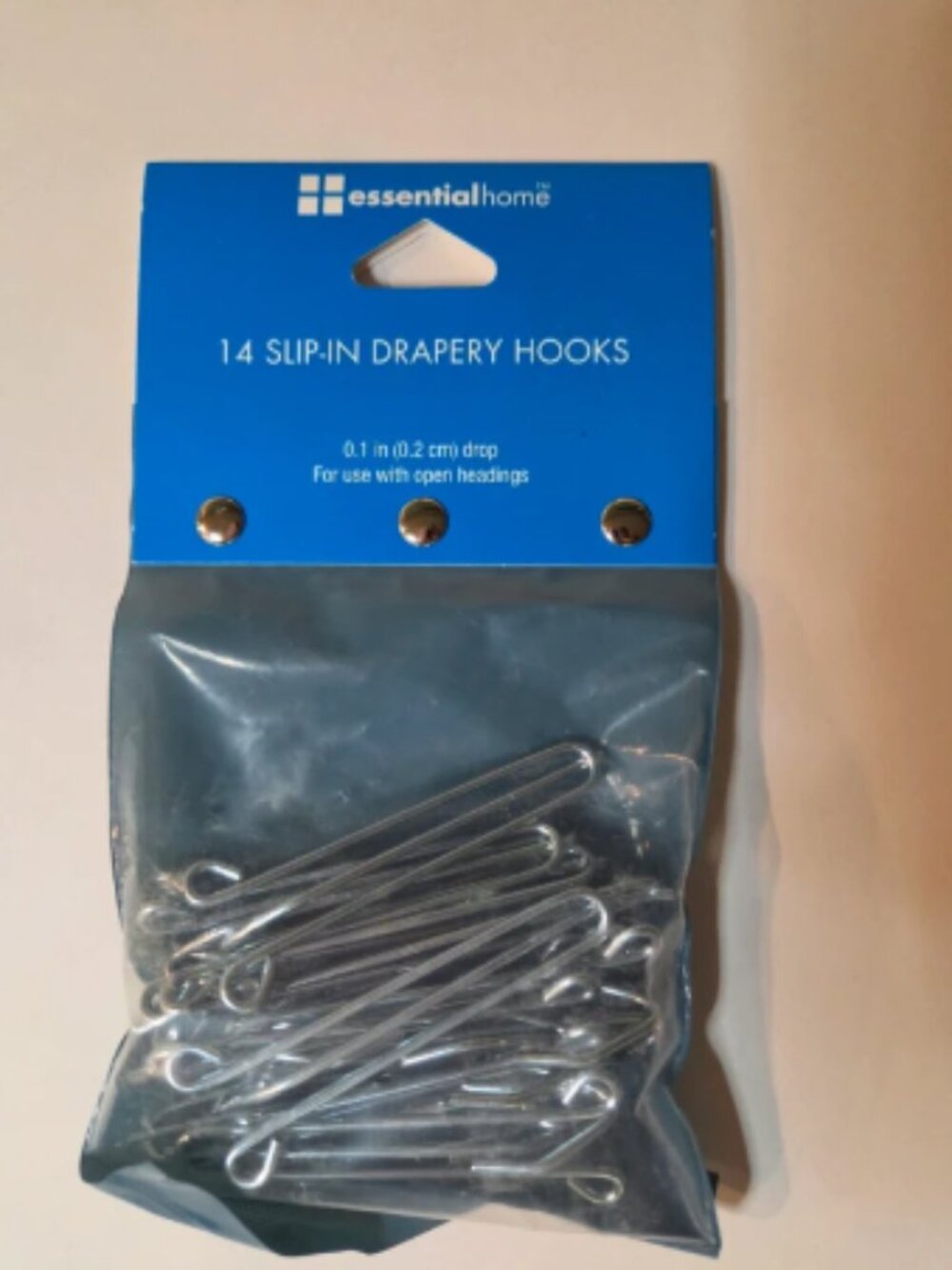 Essential Home Slip In Drapery Hooks 14 Count